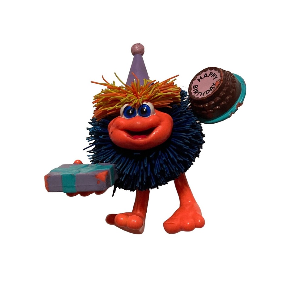 Vintage 1990's Koosh‎ Kooshling Figure 3" HAPPY BIRTHDAY Retro Toys Cake Topper